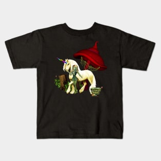 Unicorn in a mushroom forest Kids T-Shirt